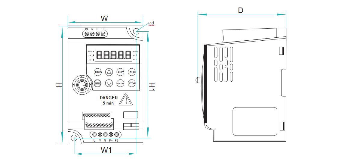 Mini Vector Frequency Inverter KD100 series